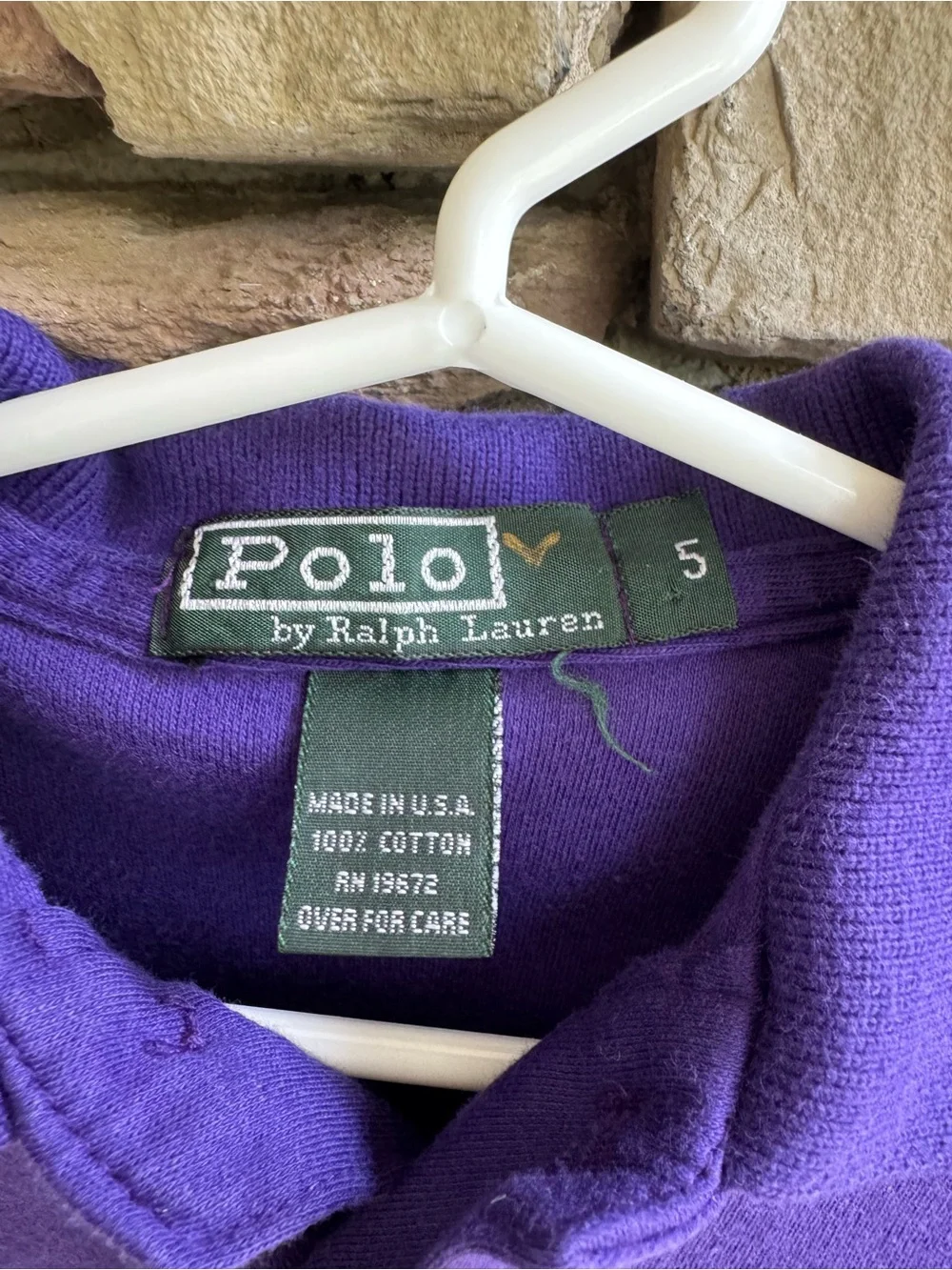 Ralph Lauren Kids Purple Polo Shirt with Green Pony